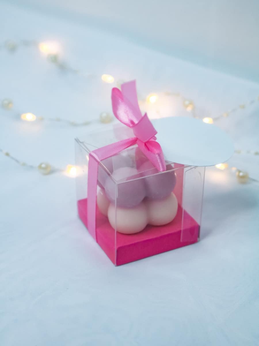 Marturii Botez lumanare Bubble - cutie transparenta - imagine 20
